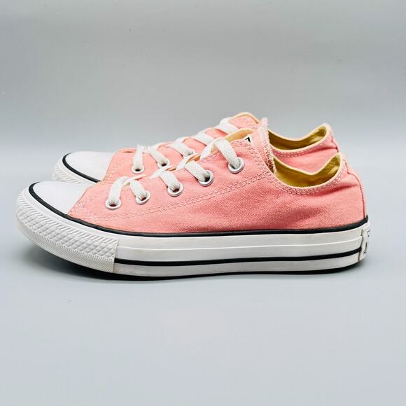 Converse All Star Shoes Womens 6 Pink Canvas Sneakers Low Top Chucks Casual - Picture 1 of 11